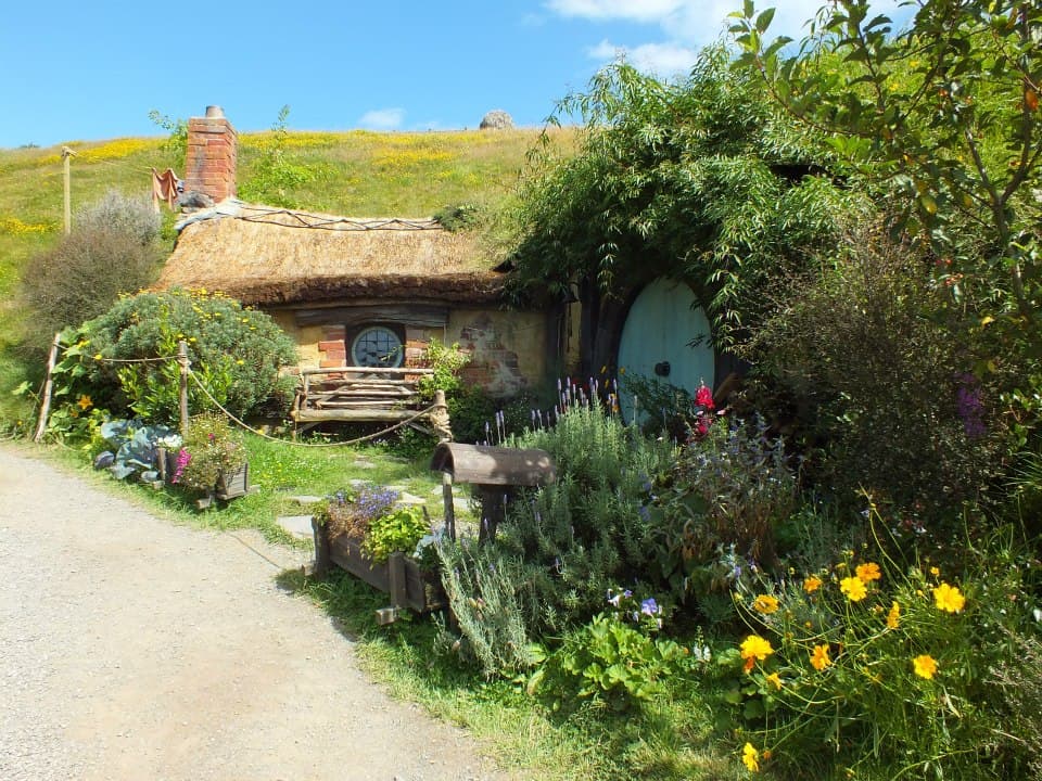 Stacy Hodgson at Hobbiton in New Zealand